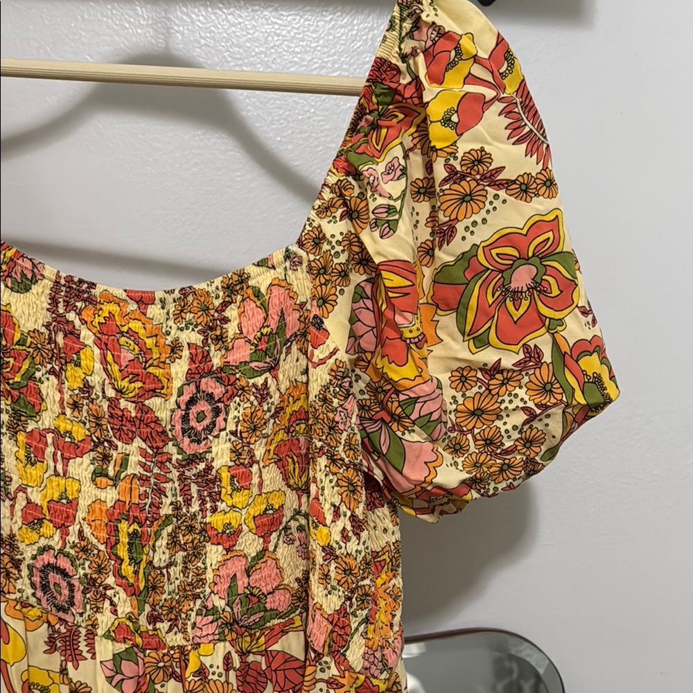 Cider Floral Puff Sleeve Jumpsuit